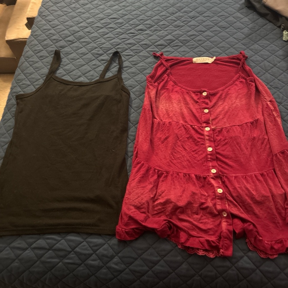 Hayden Red and Black Tank Top